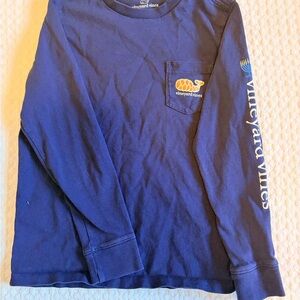 Vineyard Vines Kids Navy Long Sleeve Tee
